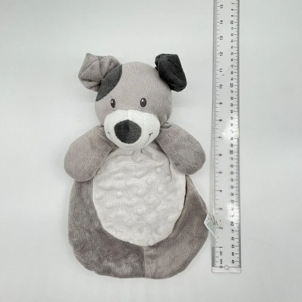 Baby Gear Puppy Dog Gray White Security Baby Blanket Plush Lovey Minky Dots